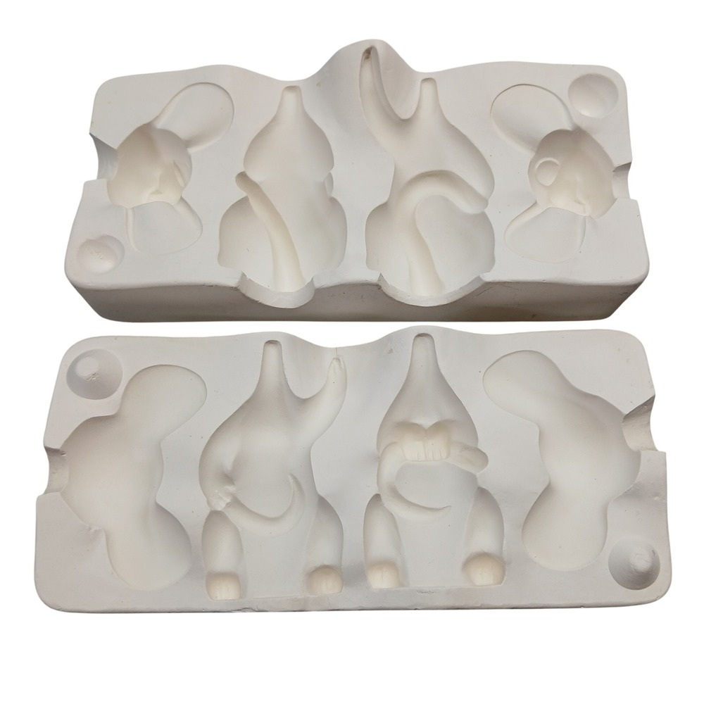Vintage 1962 Duncan Ceramic Mold‎ Comic Mice SM-1006 Fresno Calif Plaster